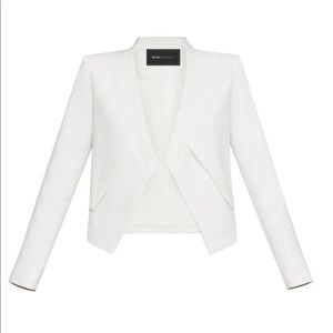 Bcbgmaxazria Lloyd open front white blazer - Medium